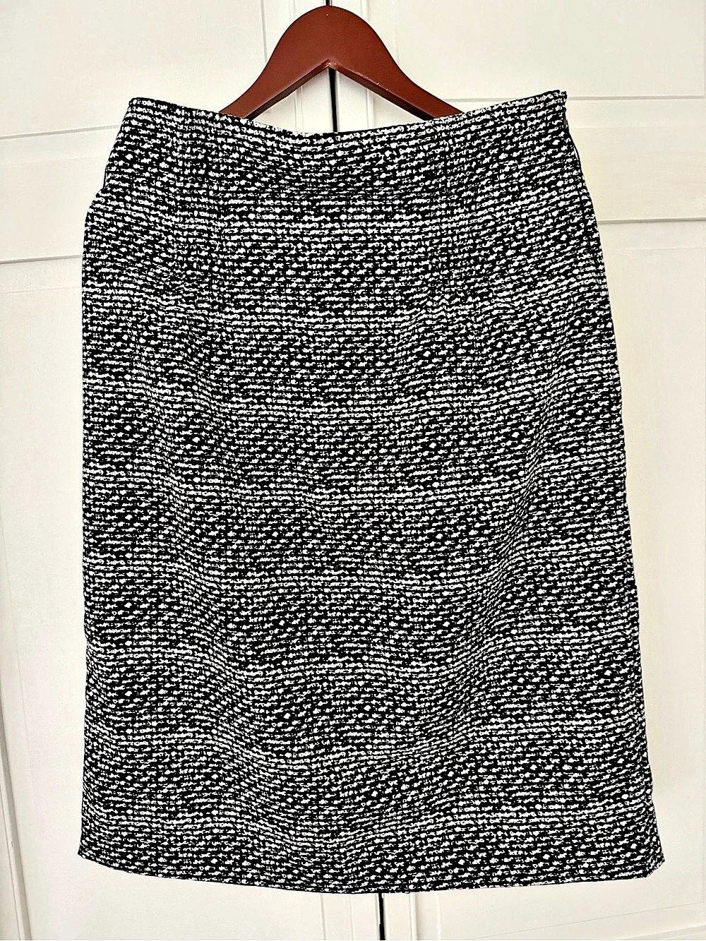 Worthington Women's Abstract Pencil Skirt Black & White Size 12